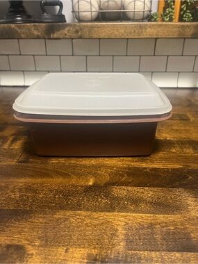 Tupperware container with white lid